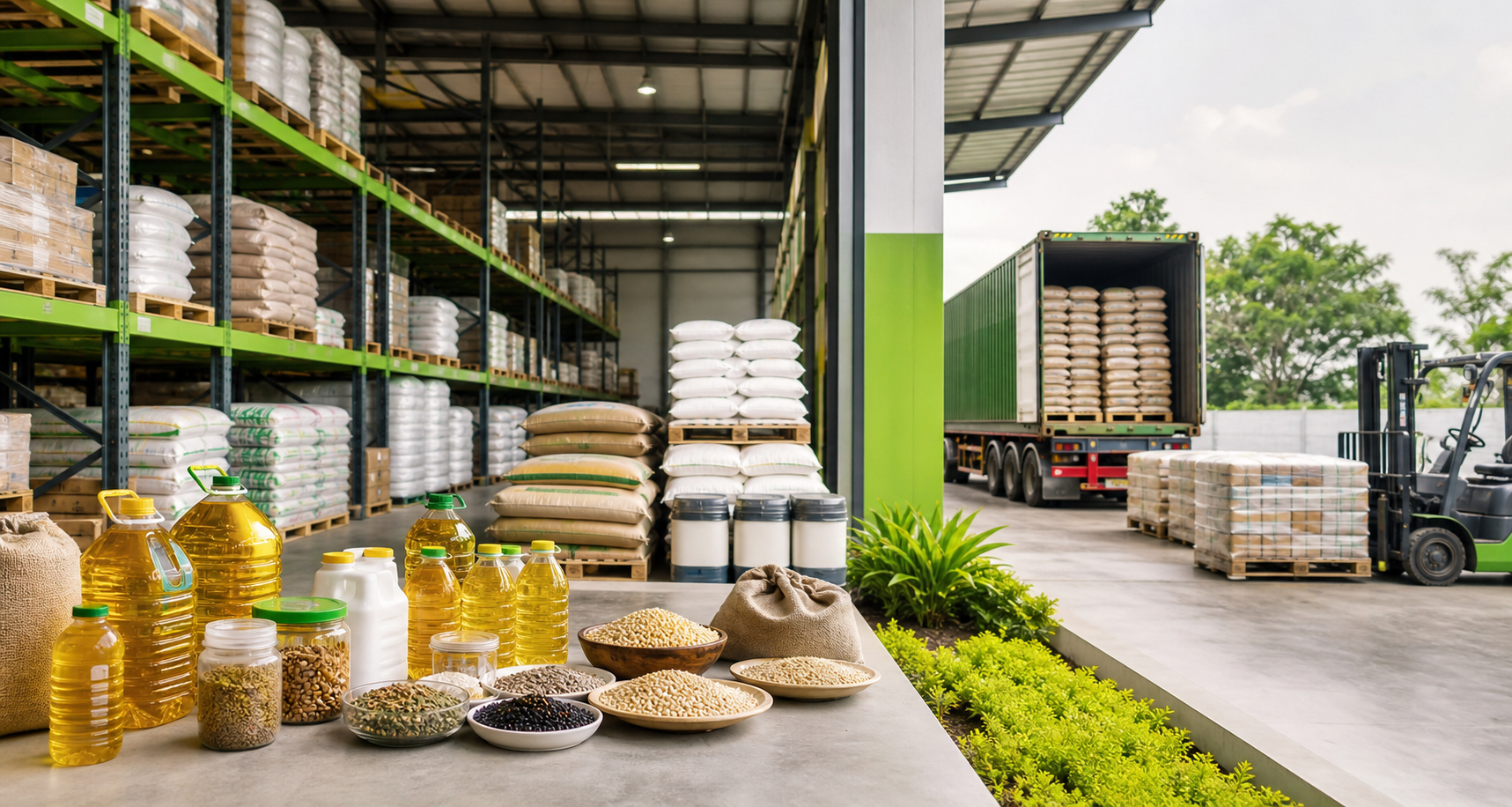 Organized agro commodity warehouse and edible oil supply dispatch